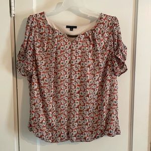 Sara Michelle Coral Floral Blouse